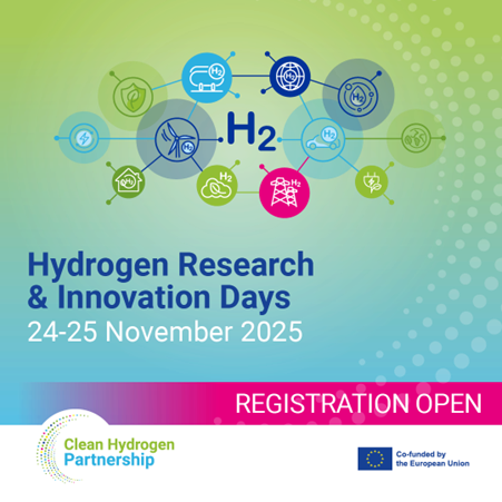 Registration to the Hydrogen Research and Innovation Days is Now Open